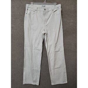 Abercrombie Fitch Curve Love 90s Relaxed Jeans Womens 33 16 Long Gray Stripe